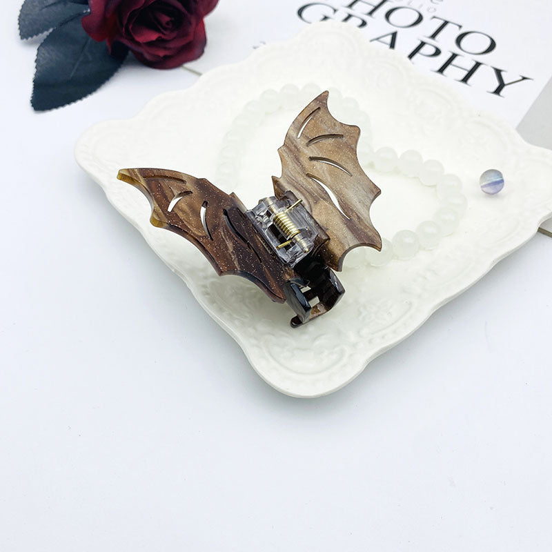 Wholesale Acetate Halloween Bat Hair Clips